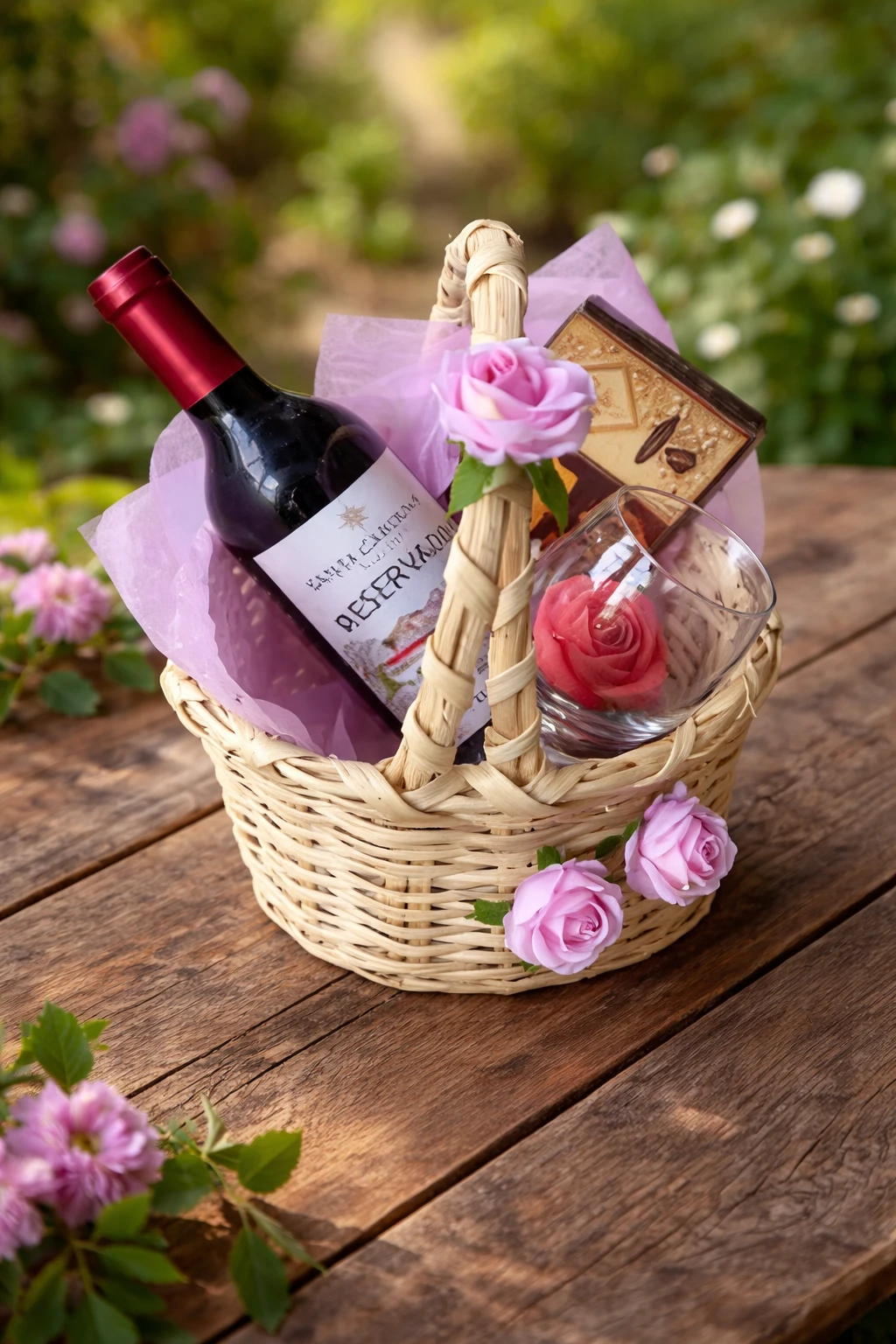 Cesta tejida con vino tinto's foto | SOUVENIR |  BizneCubano