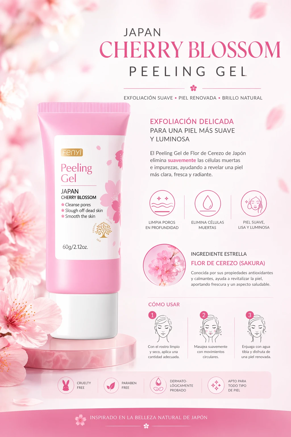 Gel exfoliante de Sakura's foto | SOUVENIR |  BizneCubano